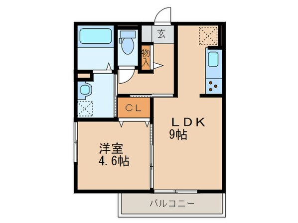 D－room麦野　参番館の物件間取画像